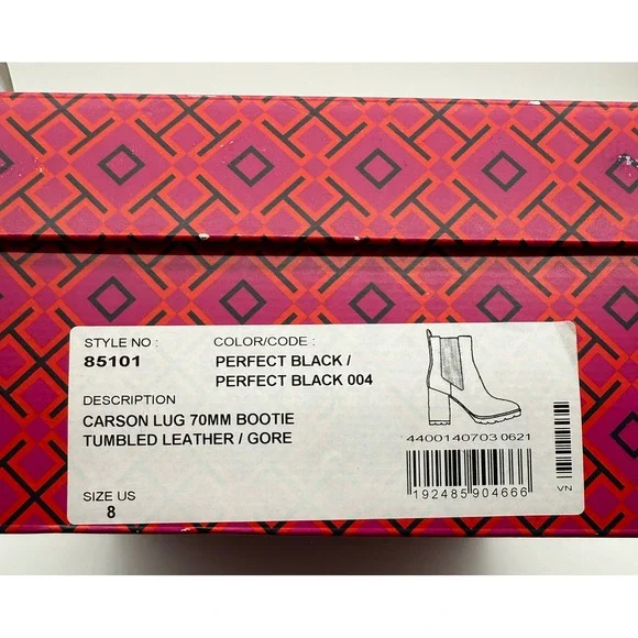 New in Box Tory Burch Carson
Chelsea 70mm Lug Bootie Black Sz 8 $458 - Picture 10 of 10